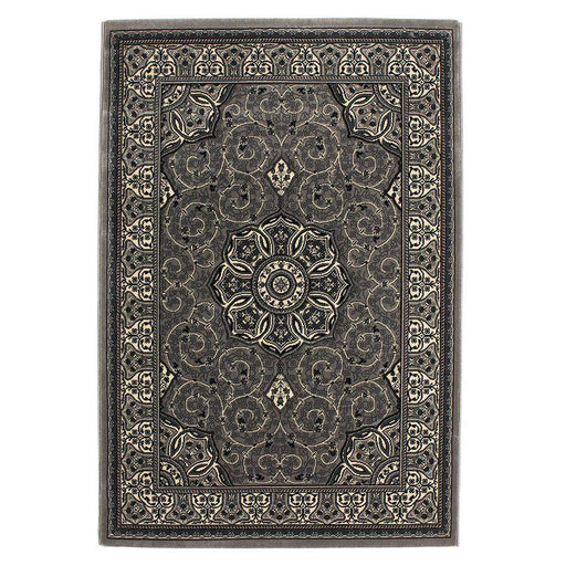 Think Rugs Rugs 80 x 140cm / Silver Heritage 4400 5060290480970 - Woven Rugs