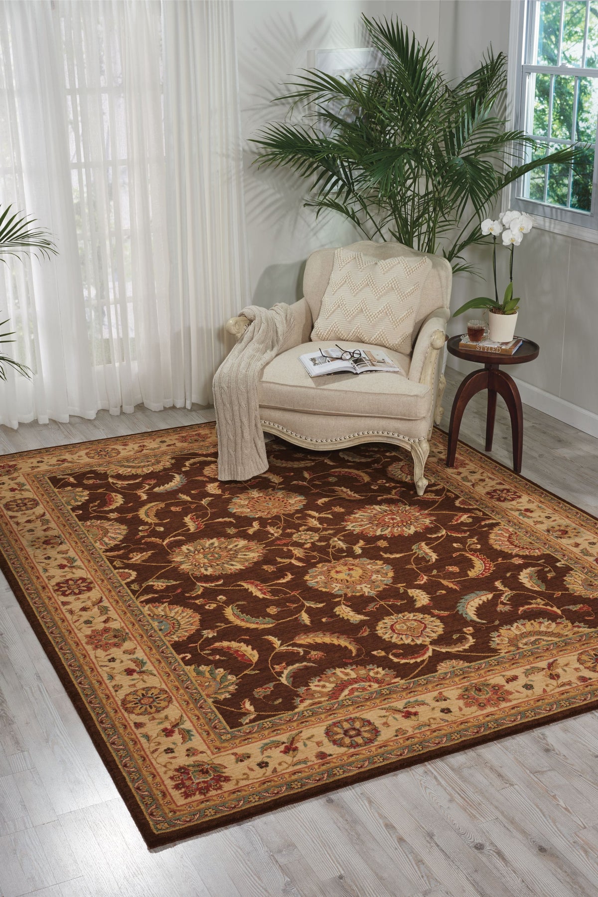Living Treasures LI04 Brown — Woven Rugs