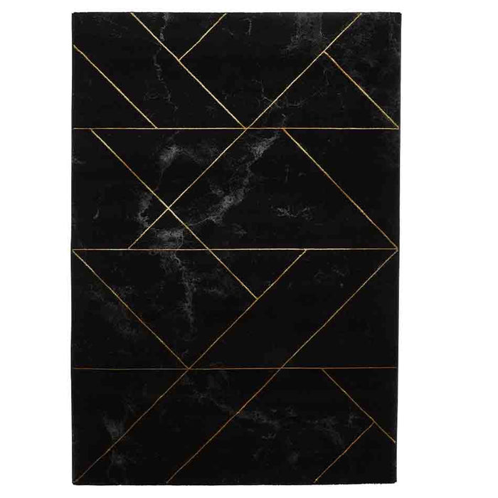 Think Rugs Rugs Craft 23299 Black/Gold - Woven Rugs