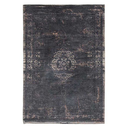 Louis De Poortere Rugs Fading World Medallion 8263 Mineral Black Rugs - Woven Rugs