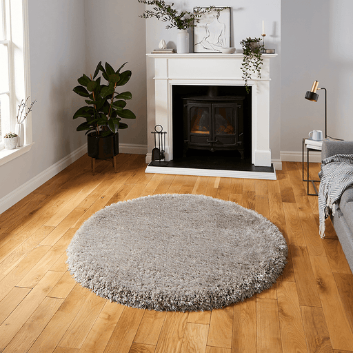 Think Rugs Rugs 150 x 150cm Montana Silver Circle 5056331404883 - Woven Rugs