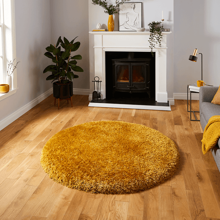 Yellow Circe Rug Montana Yellow Circle — Woven Rugs