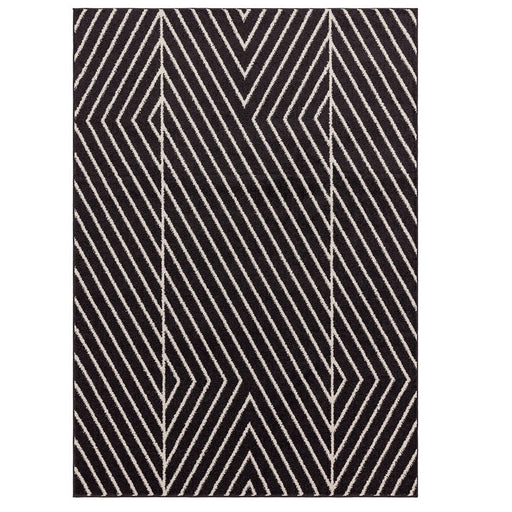 Asiatic Rugs Muse Black Linear Rug MU10 - Woven Rugs