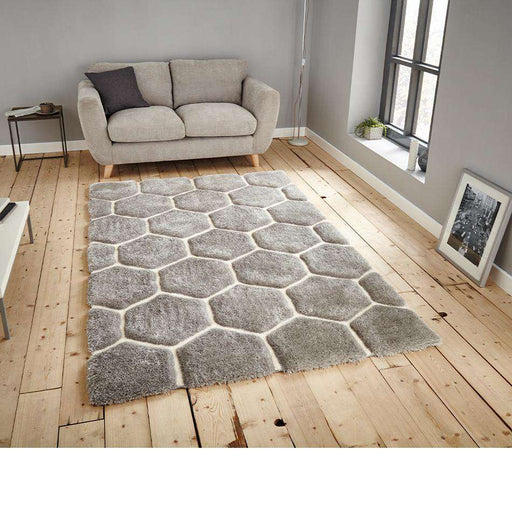 Think Rugs Rugs Noble House NH30782 Grey/Ivory - Woven Rugs