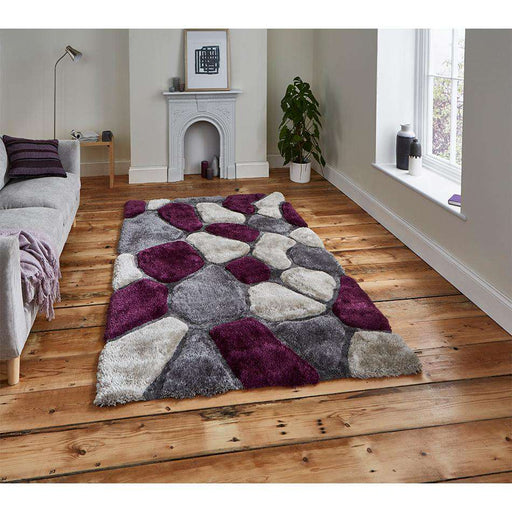 Think Rugs Rugs Noble House NH5858 Grey/Purple - Woven Rugs