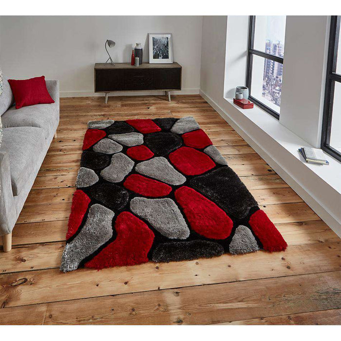 Think Rugs Rugs Noble House NH5858 Grey/Red - Woven Rugs