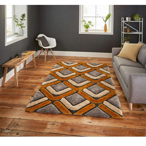 Think Rugs Rugs Noble House NH8199 Grey/Yellow - Woven Rugs