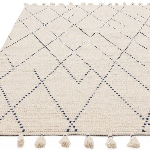 Asiatic Rugs Nepal Cream Blue Linear - Woven Rugs