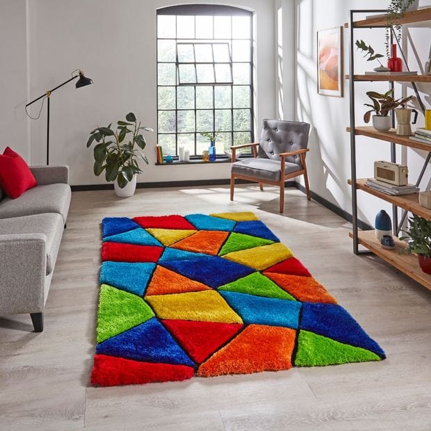 Think Rugs Rugs Shaggy - Noble House 2303 Multi - Woven Rugs