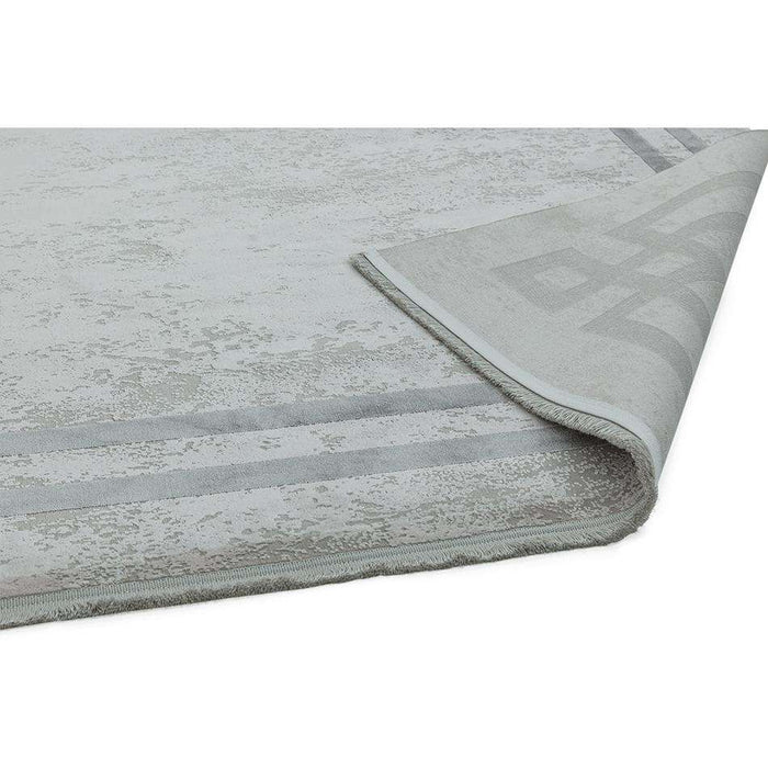 Asiatic Rugs Olympia OL03 Silver Grey Border - Woven Rugs