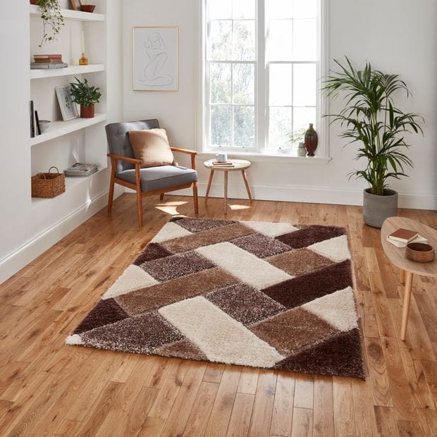 Think Rugs Rugs Rectangle / 120 x 170cm Olympia 2239 Beige Brown 5056331405958 - Woven Rugs