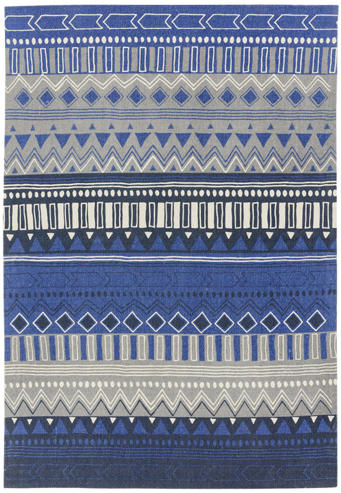 Asiatic Rugs Rectangle / 160 x 230cm Onix ON17 Tribal Mix Blue 5031706715931 - Woven Rugs