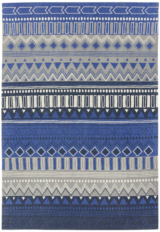 Asiatic Rugs Rectangle / 160 x 230cm Onix ON17 Tribal Mix Blue 5031706715931 - Woven Rugs
