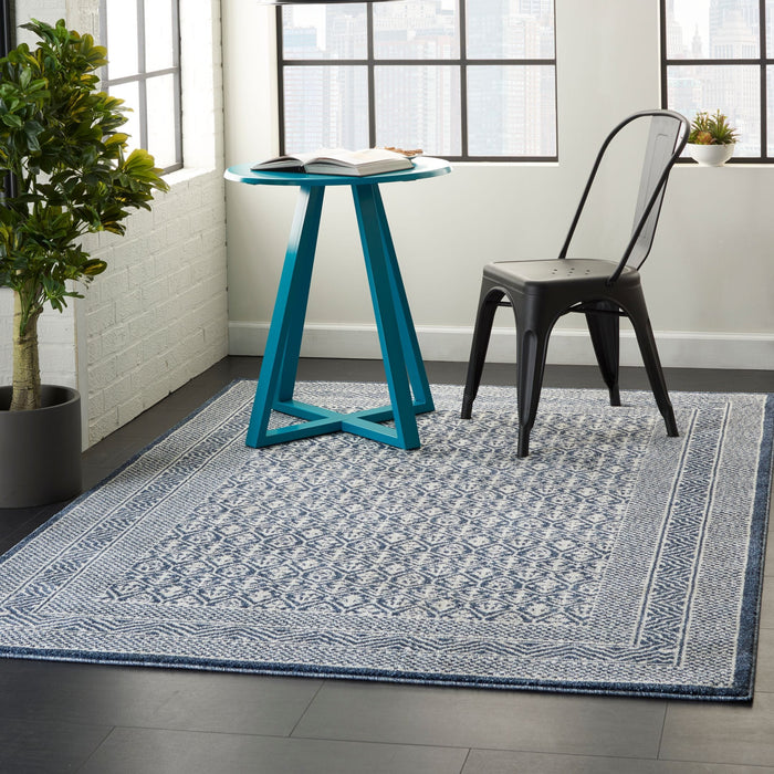 Nourison Rugs Palermo PMR01 Blue Grey - Woven Rugs