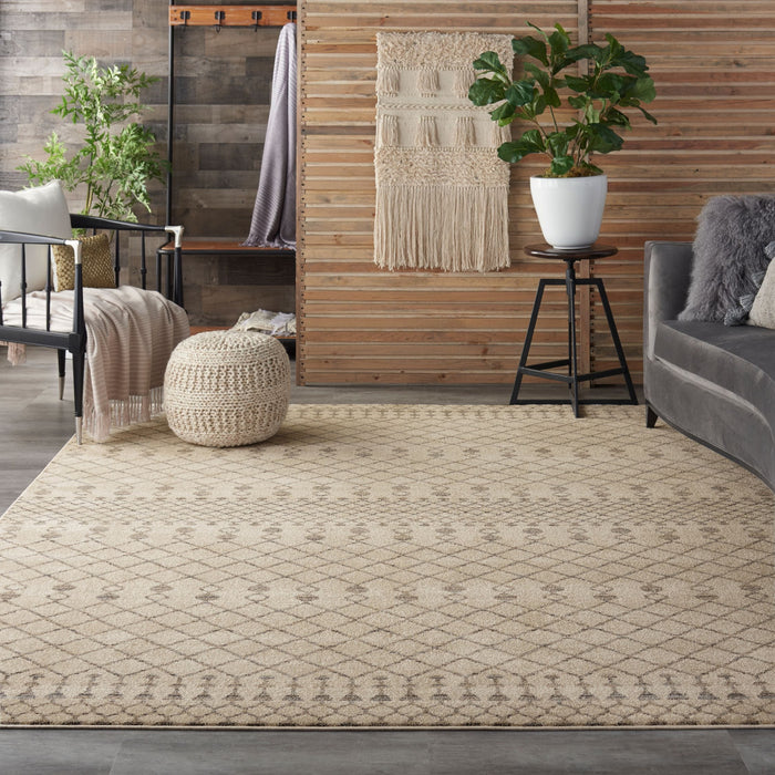 Nourison Rugs Palermo PMR03 Beige Grey - Woven Rugs