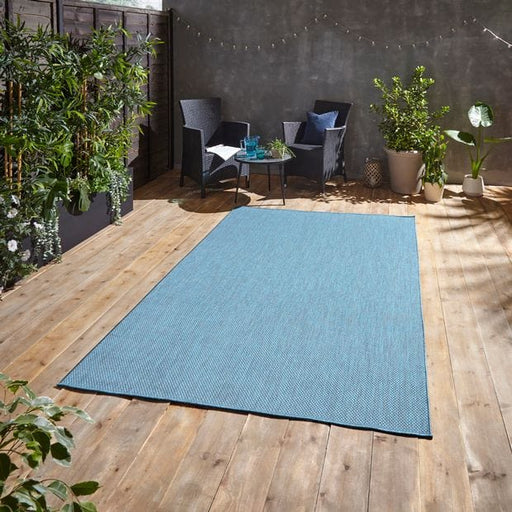 Think Rugs Rugs Rectangle / 200 x 290cm POP! Outdoors Blue 5056331408027 - Woven Rugs