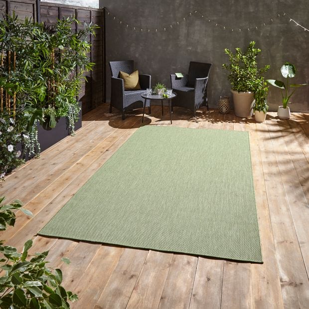 Think Rugs Rugs Rectangle / 200 x 290cm POP! Outdoors Light Green 5056331408119 - Woven Rugs