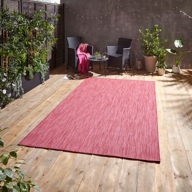 Think Rugs Rugs Rectangle / 200 x 290cm POP! Outdoors Red 5056331408058 - Woven Rugs