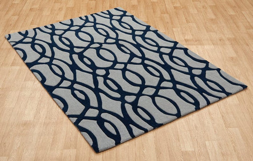 Asiatic Rugs Runner / 70 x 240cm Wire - Matrix  MAX36 Blue 5031706676478 - Woven Rugs