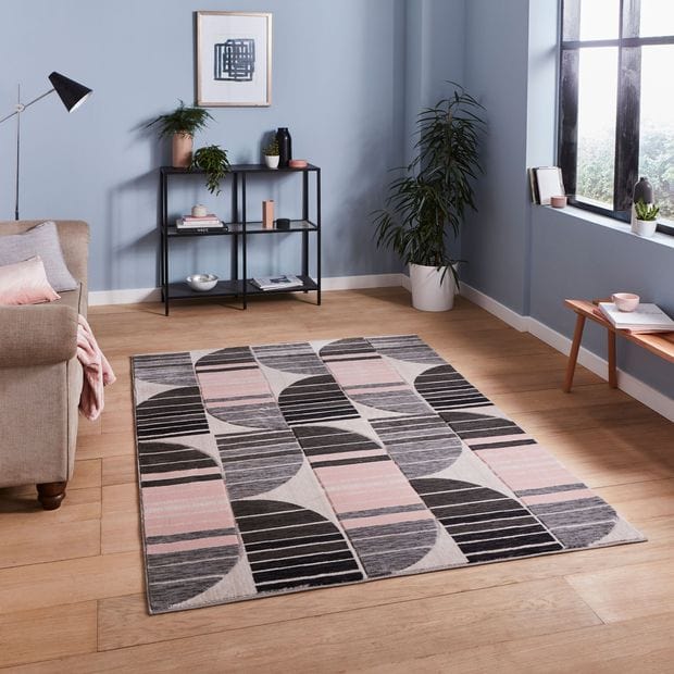 Think Rugs Rugs Rectangle / 80 x 150cm Pemboke HB33 Grey Rose 5056331402476 - Woven Rugs