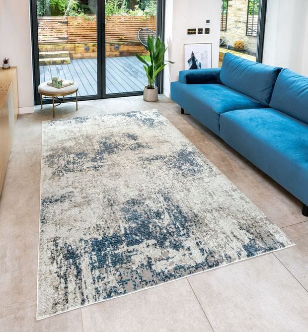 Concept Looms Rugs Runner / 80 x 240cm Rossa ROS03 Blue 639059023519 - Woven Rugs