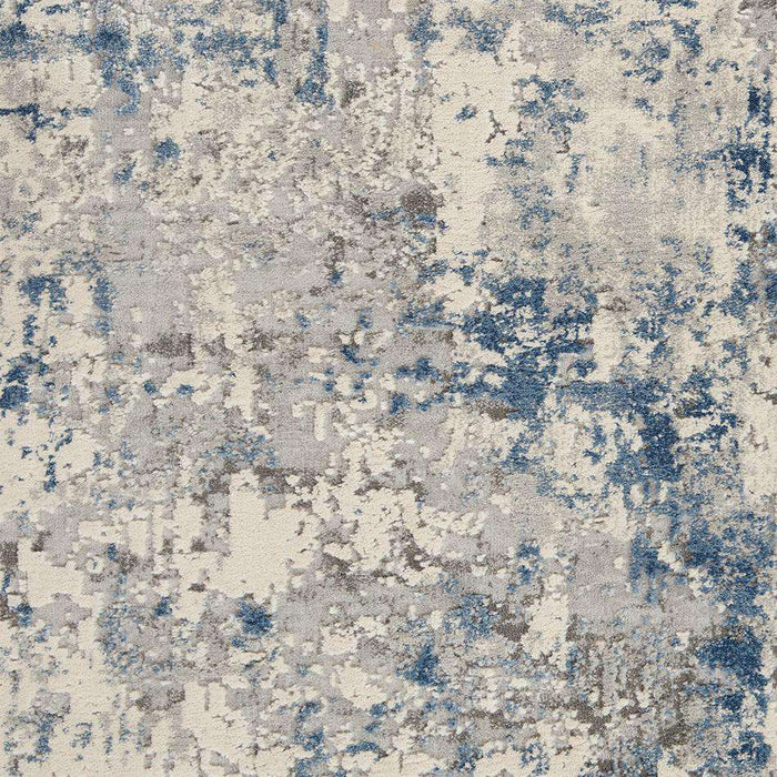 Nourison Rugs Rustic Textures RUS07 Ivory/ Grey/ Blue - Woven Rugs