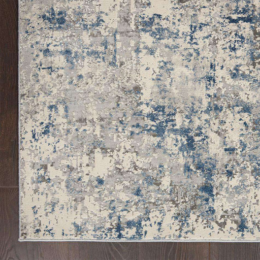 Nourison Rugs Rustic Textures RUS07 Ivory/ Grey/ Blue - Woven Rugs