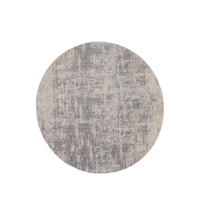 Nourison Rugs Rustic Textures RUS01 Ivory Silver Round - Woven Rugs