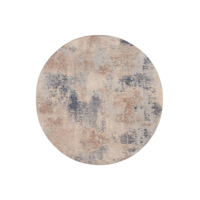 Rustic Textures RUS01 Grey Beige Round — Woven Rugs