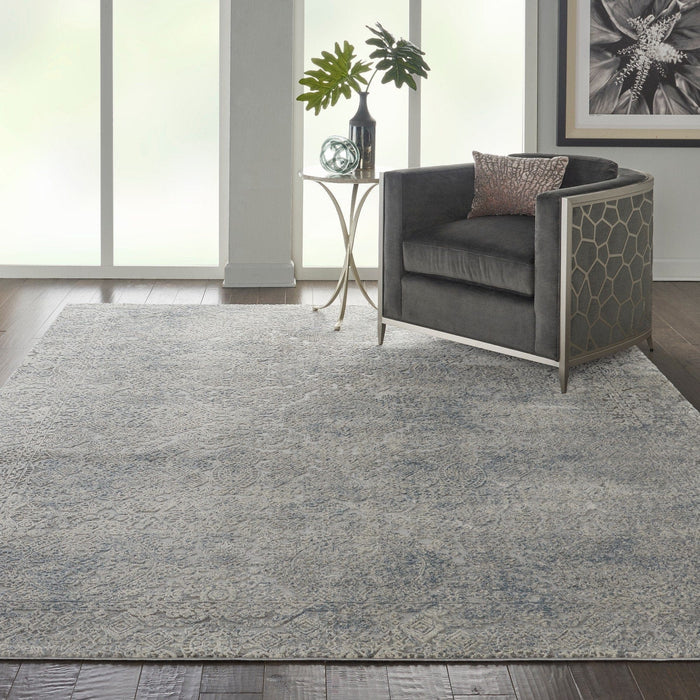 Nourison Rugs Runner / 66 x 230cm Rustic Textures RUS09 Ivory Light Blue 99446496409 - Woven Rugs