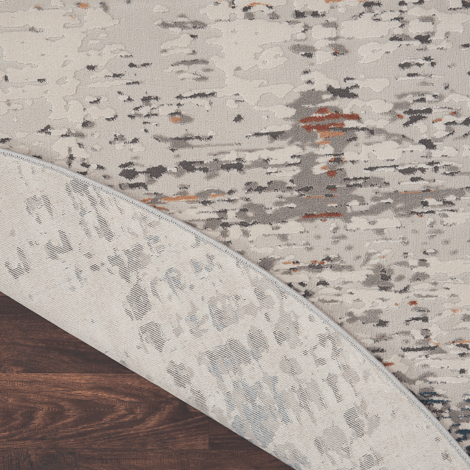 Rustic Textures RUS14 Light Grey Multi Round — Woven Rugs