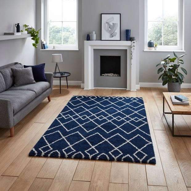 Think Rugs Rugs Royal Nomadic A638 Navy - Woven Rugs