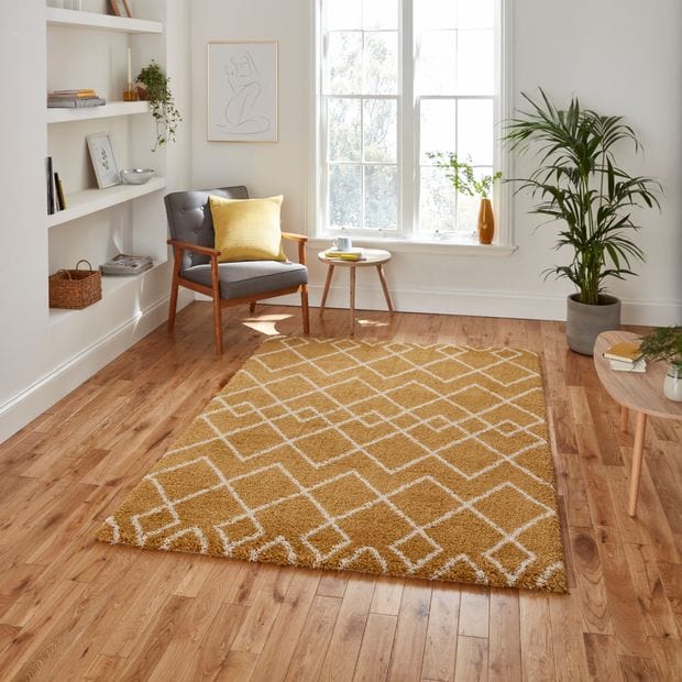 Think Rugs Rugs Royal Nomadic A638 Yellow - Woven Rugs