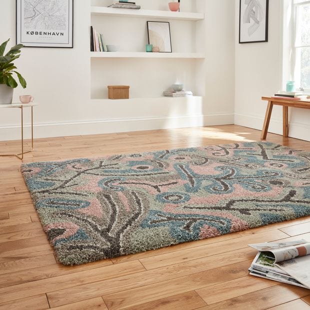 Think Rugs Rugs Royal Nomadic A641 Pastel Multi - Woven Rugs
