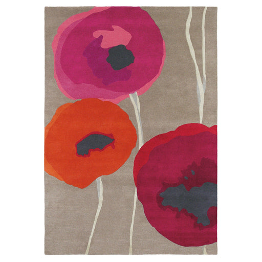 Sanderson Rugs Poppies 45700 Red - Woven Rugs