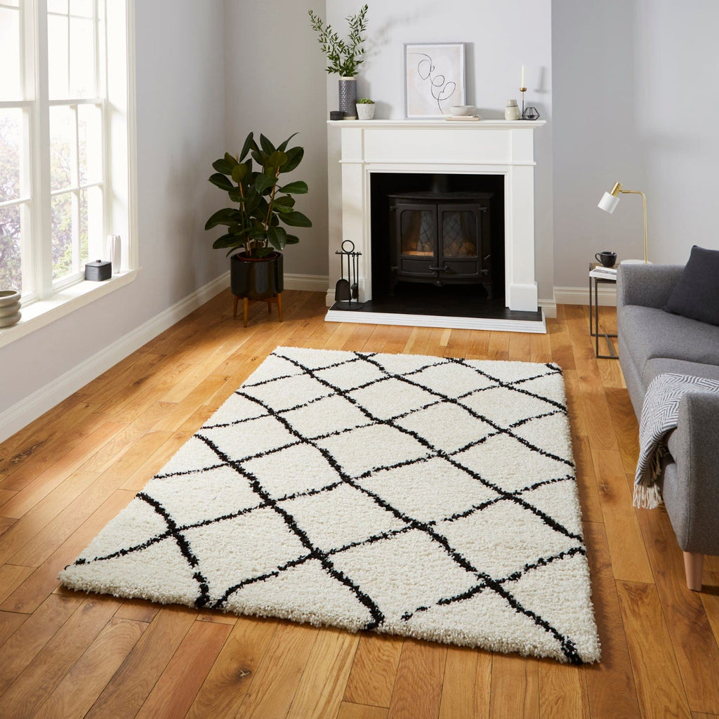 Scandi Berber G257 White Black — Woven Rugs