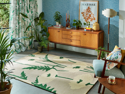 Scion Rugs Scion Screen Printed Poppy Pop Parchment Gecko 124807 - Woven Rugs