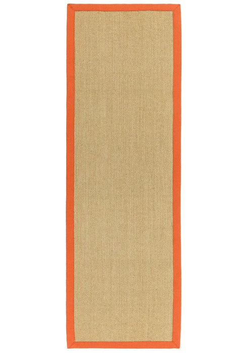 Asiatic Rugs Runner / 68 x 240 Sisal Linen/Orange Runner 5031706666752 - Woven Rugs