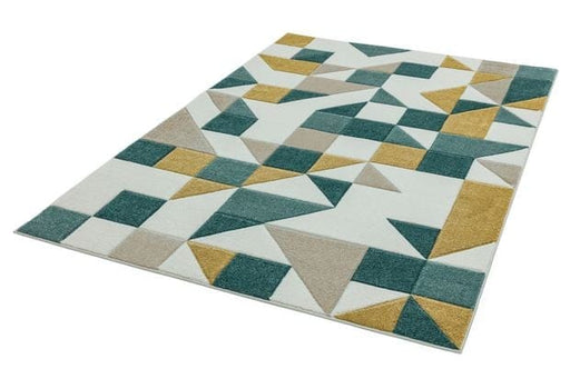 Asiatic Rugs Rectangle / 80 x 150cm Sketch SK03 Shapes Green 5031706732808 - Woven Rugs