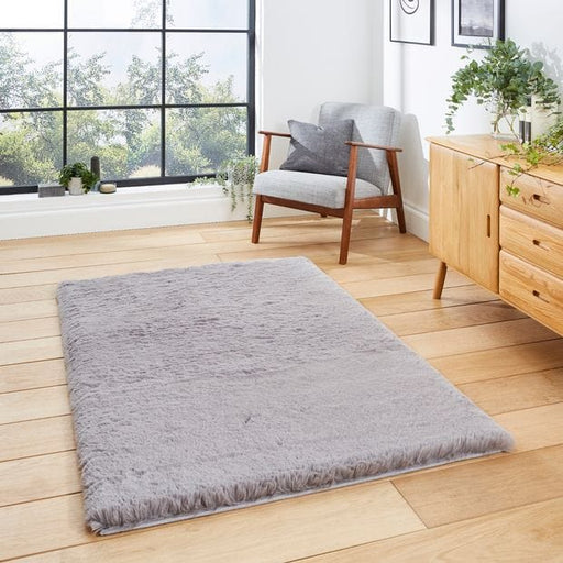 Think Rugs Rugs Rectangle / 60 x 120cm Super Teddy Grey 5056331410457 - Woven Rugs