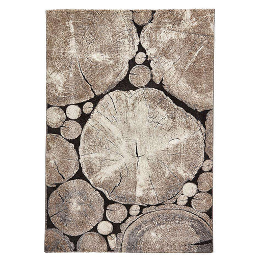 Think Rugs Rugs 120 x 170cm Woodland 6318 Beige/Black 5060484015742 - Woven Rugs