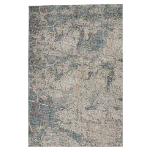 Nourison Rugs Rustic Textures RUS15 Light Grey Blue - Woven Rugs