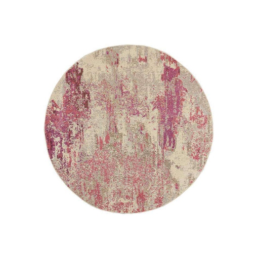 Nourison Rugs Celestial CES02 Ivory Pink Circle - Woven Rugs
