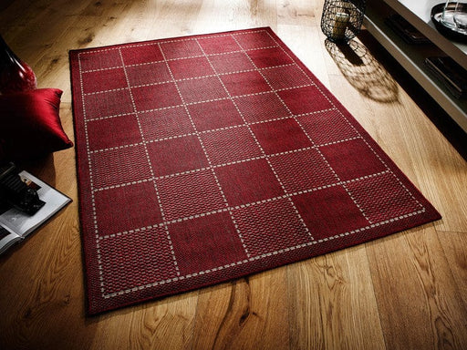 Checked Flatweave Red
