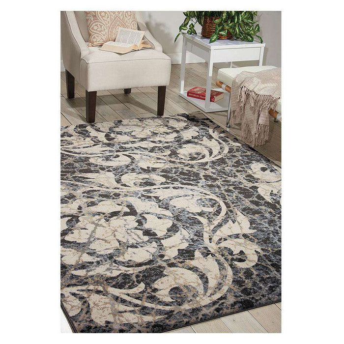 Nourison Rugs Maxell MAE10 Ivory/Charcoal - Woven Rugs