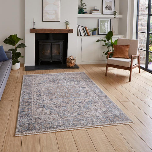 Think Rugs Rugs Vintage Think 35018 Blue - Woven Rugs