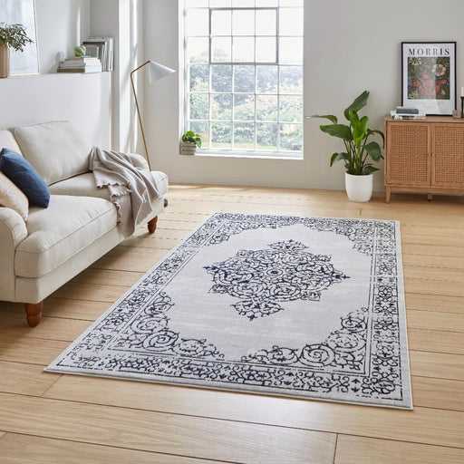 Think Rugs Rugs Artemis B9076A Blue Silver - Woven Rugs