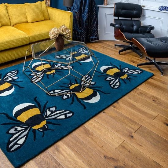 Woven Edge Rugs Natural World Bumble Bee - Woven Rugs