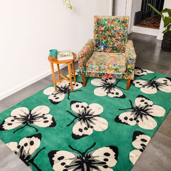 Woven Edge Rugs Natural World Butterfly - Woven Rugs