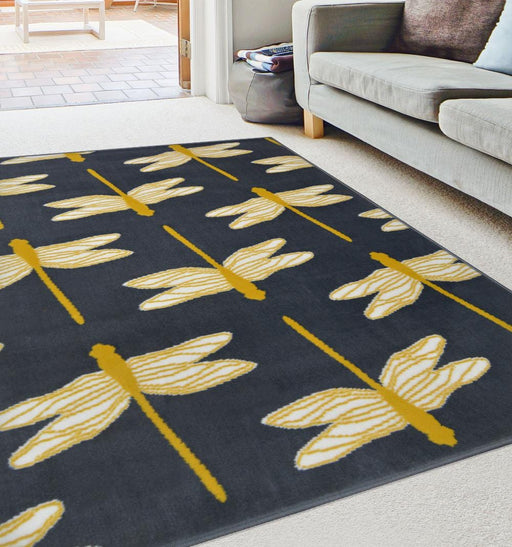 Homemaker Rugs Maestro DRAGONFLY CHARCOAL - Woven Rugs